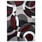 World Rug Gallery Contemporary Abstract Circles Soft Area Rug 7'10'' x 10'2'' Red 105RED8X10 - alternate 2